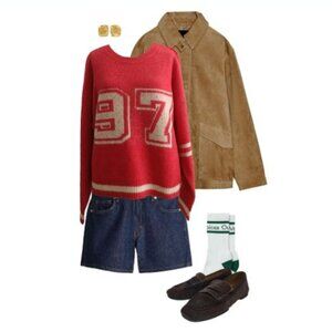 Tomato red soft handfeel sweater